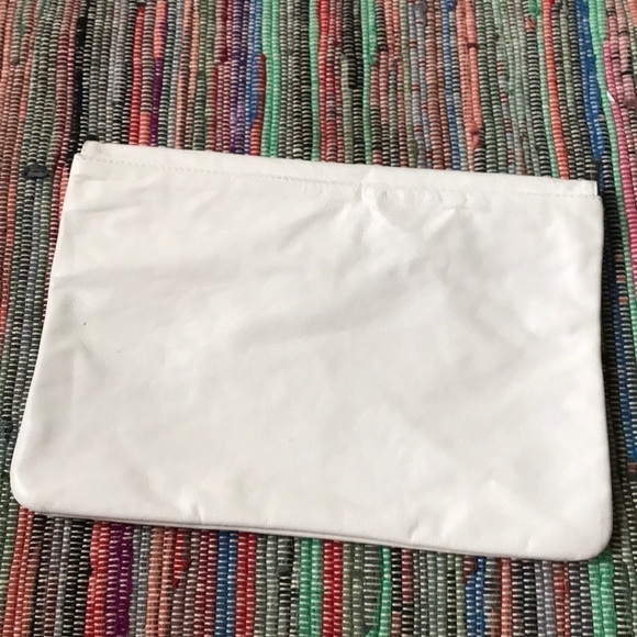 VTG white leather clutch made in Italy - Picture 7 of 7